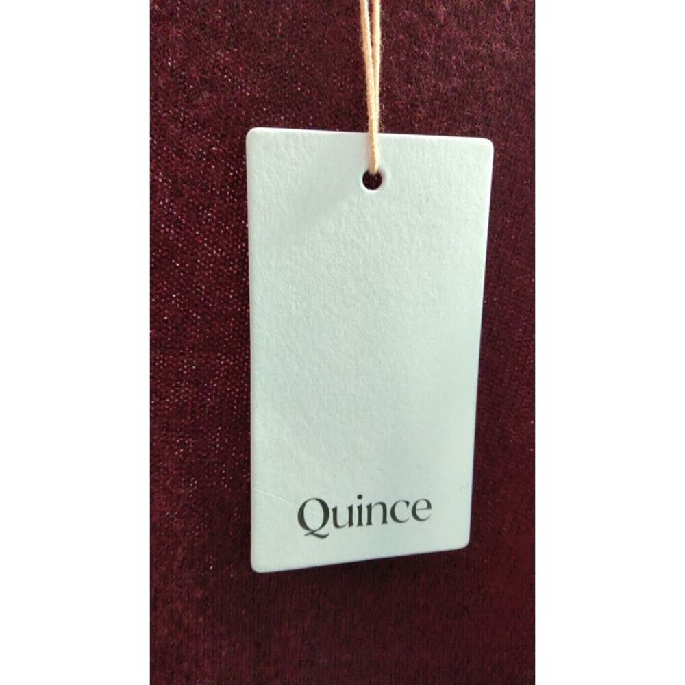 Quince Men's Crewneck Sweater in Burgundy - Picture 3 of 3